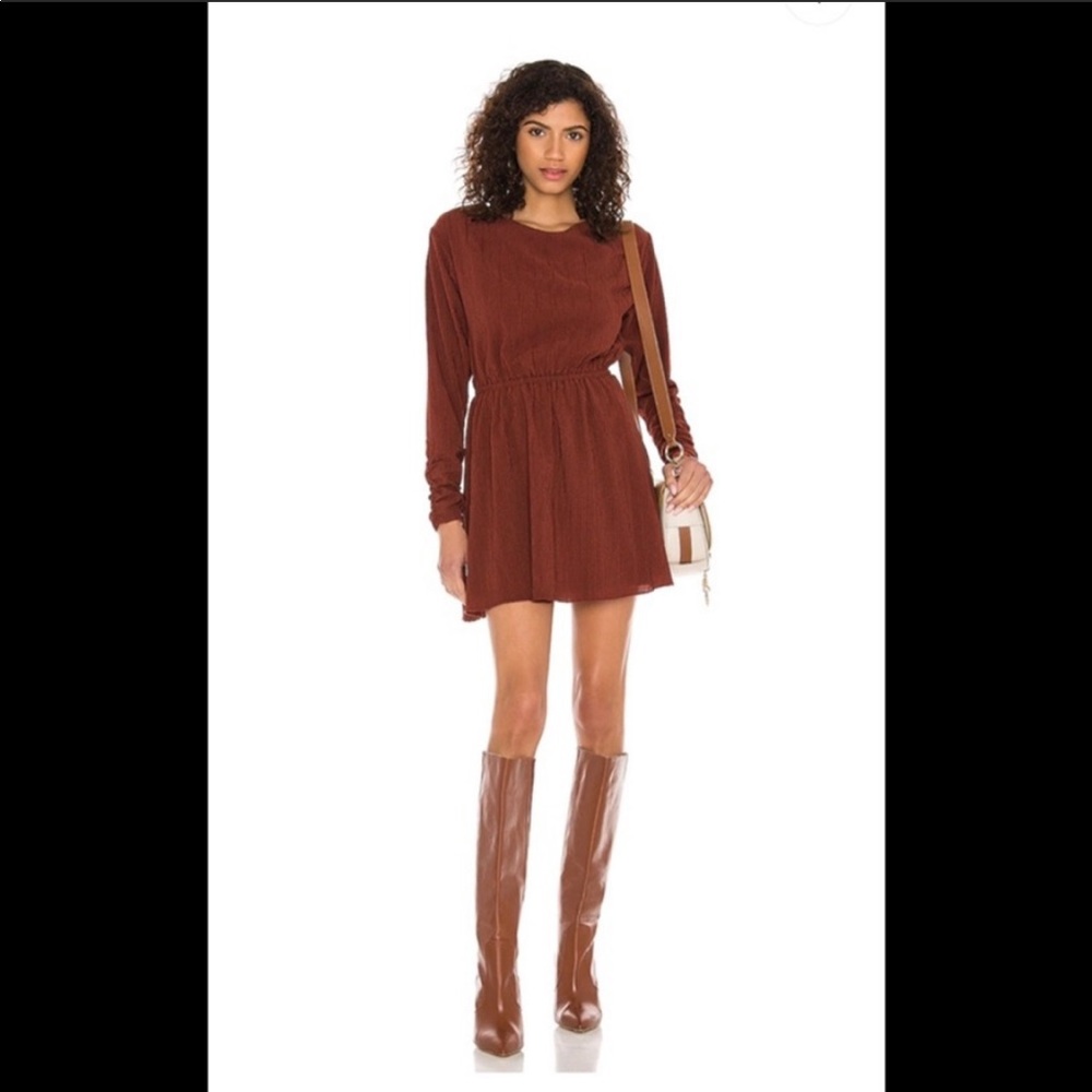Tularosa Brand Della Dress in rust.
